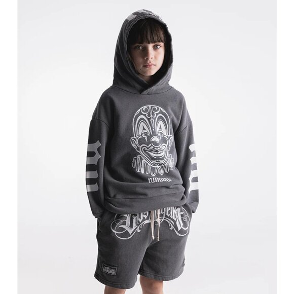 Nununu L.A. Sweatshorts in Washed Graphite - Picture 2 of 5